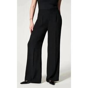 NWT Spanx Crepe Trouser Pant in Classic Black Size Medium Woke Career Minimalist